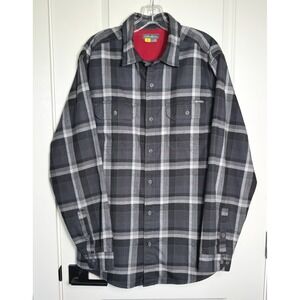 Eddie Bauer Mens Classic‎ Fit Plaid Flannel Shirt Long Sleeve Button Up Size L